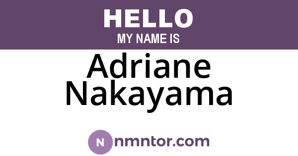 Adriane Nakayama