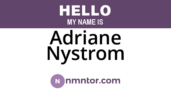 Adriane Nystrom