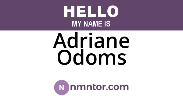 Adriane Odoms
