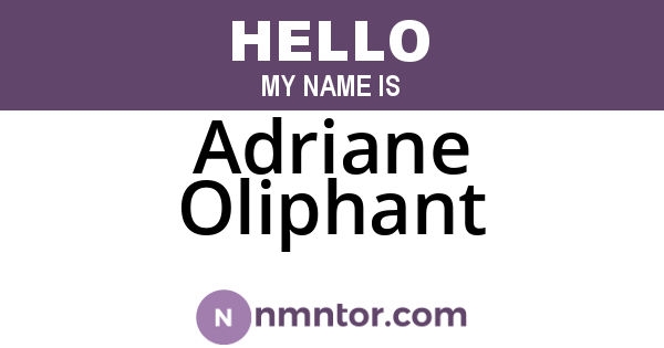 Adriane Oliphant