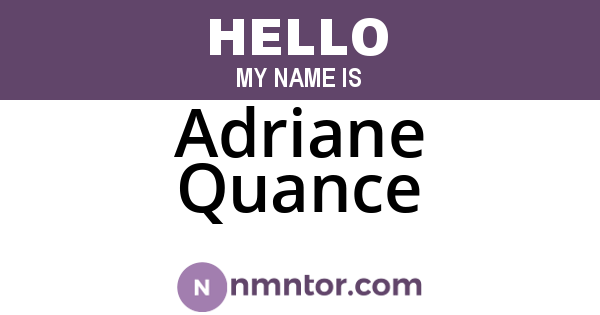 Adriane Quance