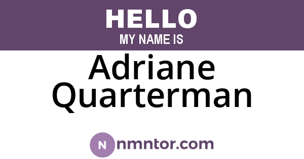 Adriane Quarterman