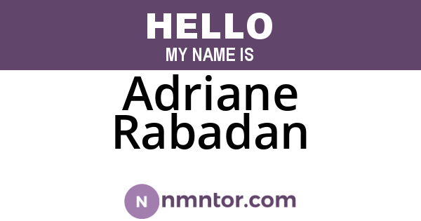 Adriane Rabadan