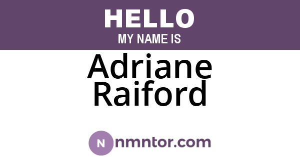Adriane Raiford