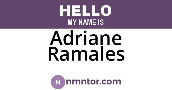Adriane Ramales