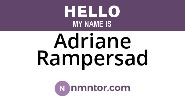 Adriane Rampersad