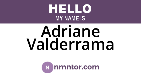 Adriane Valderrama