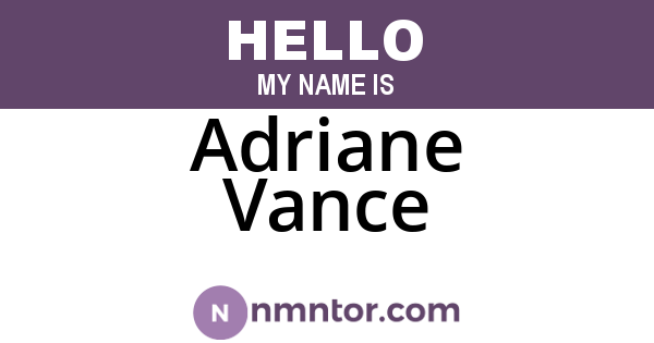 Adriane Vance