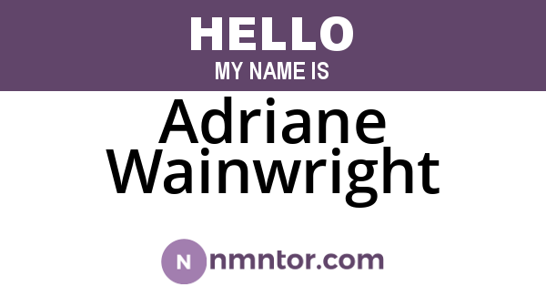Adriane Wainwright
