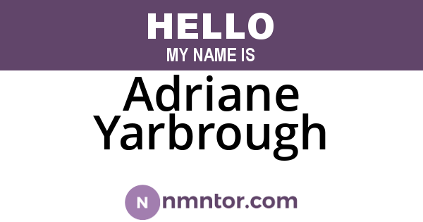 Adriane Yarbrough
