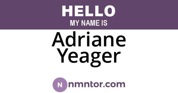 Adriane Yeager
