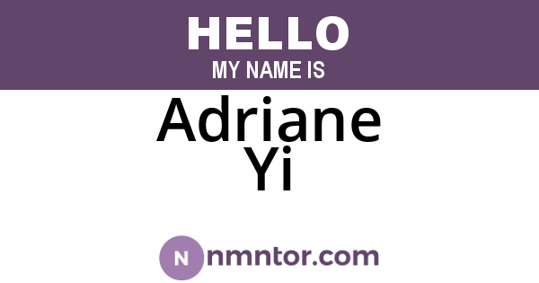 Adriane Yi