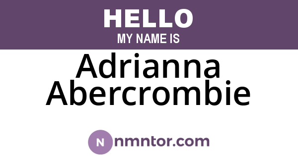 Adrianna Abercrombie
