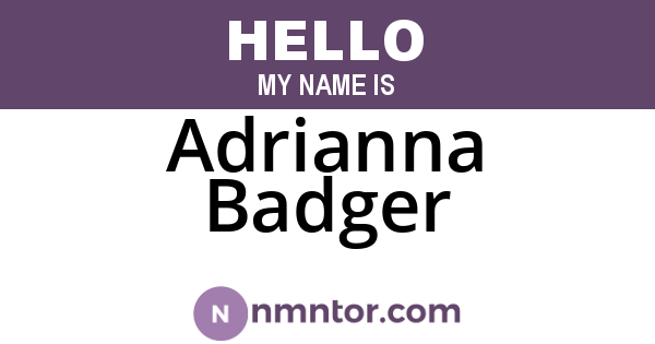 Adrianna Badger