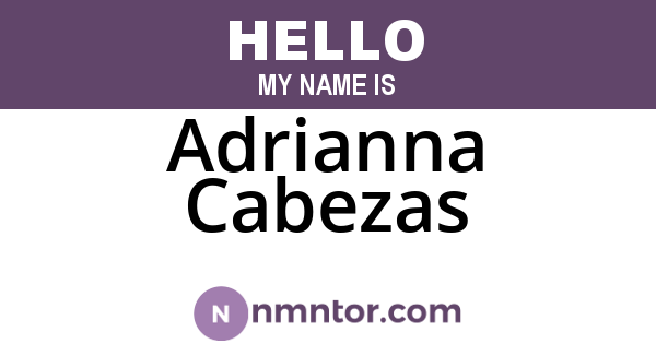 Adrianna Cabezas