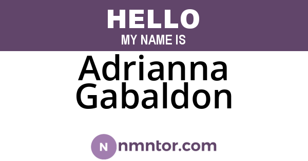 Adrianna Gabaldon