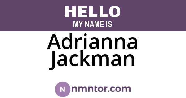 Adrianna Jackman