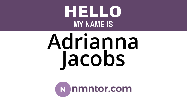 Adrianna Jacobs