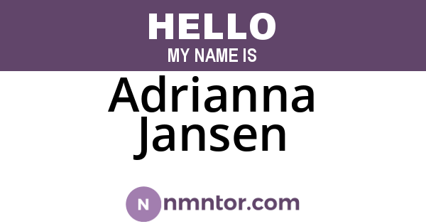 Adrianna Jansen