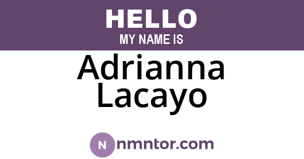 Adrianna Lacayo