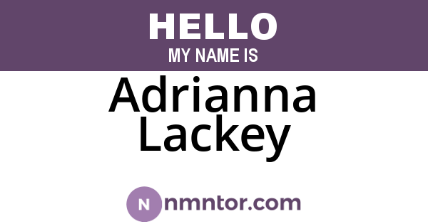 Adrianna Lackey