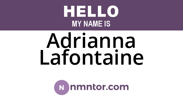 Adrianna Lafontaine