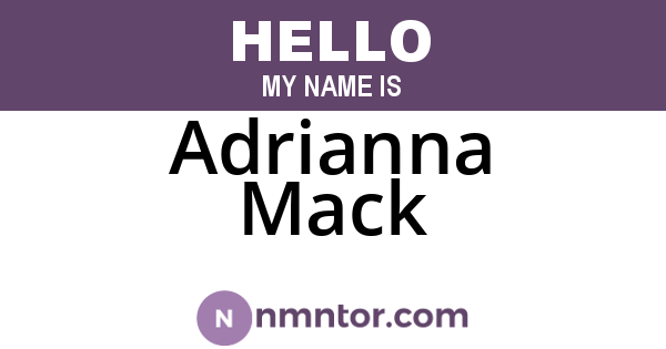Adrianna Mack