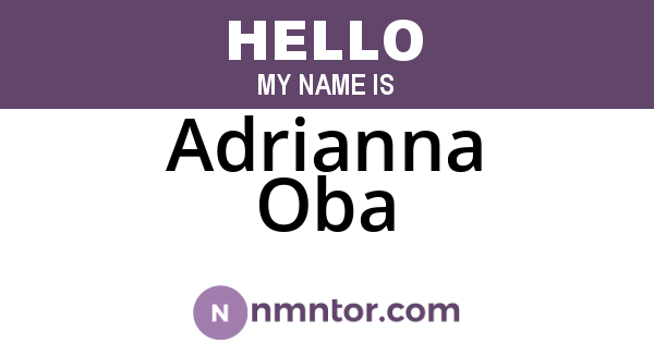 Adrianna Oba