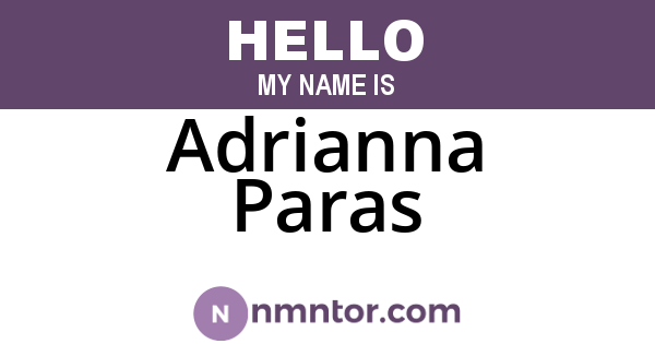 Adrianna Paras
