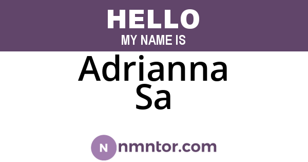 Adrianna Sa