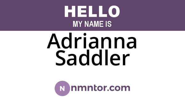 Adrianna Saddler