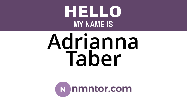 Adrianna Taber