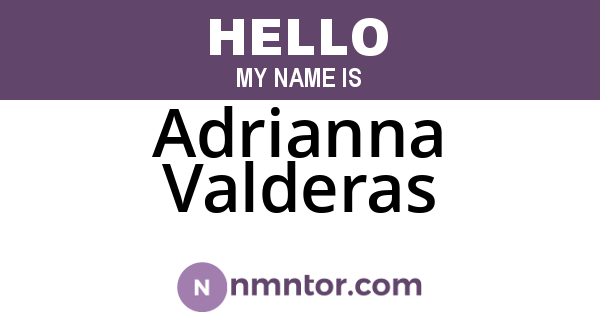 Adrianna Valderas