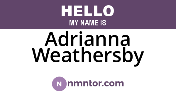 Adrianna Weathersby