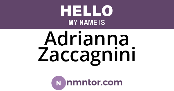 Adrianna Zaccagnini