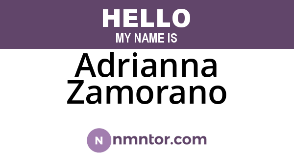 Adrianna Zamorano