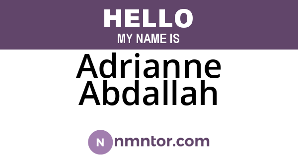 Adrianne Abdallah