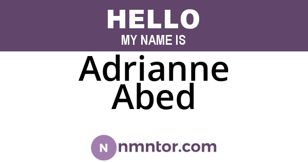 Adrianne Abed