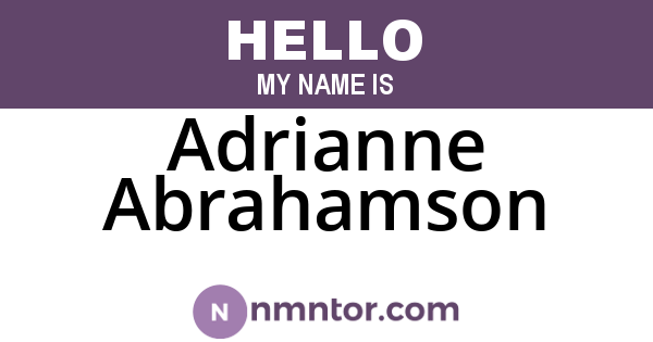 Adrianne Abrahamson