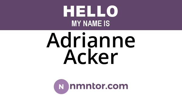 Adrianne Acker