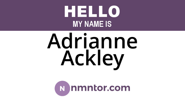 Adrianne Ackley