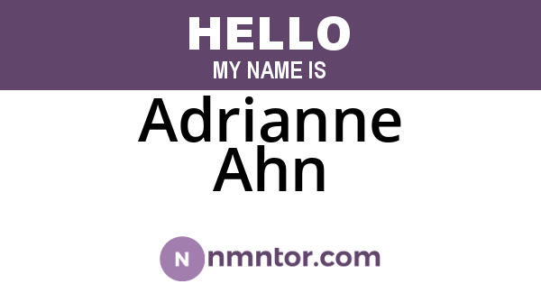 Adrianne Ahn