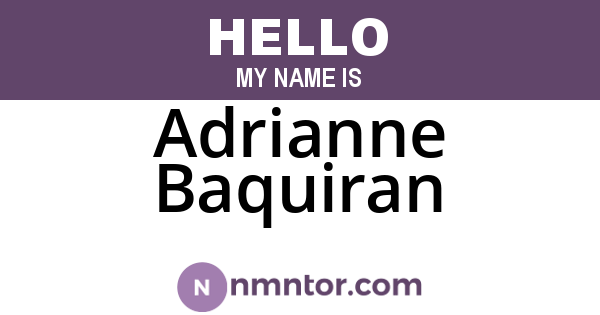 Adrianne Baquiran