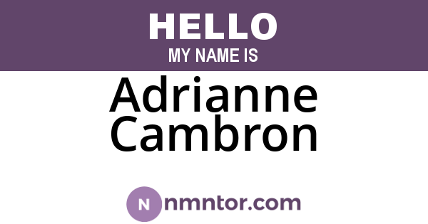 Adrianne Cambron