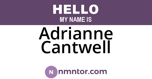 Adrianne Cantwell