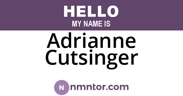 Adrianne Cutsinger