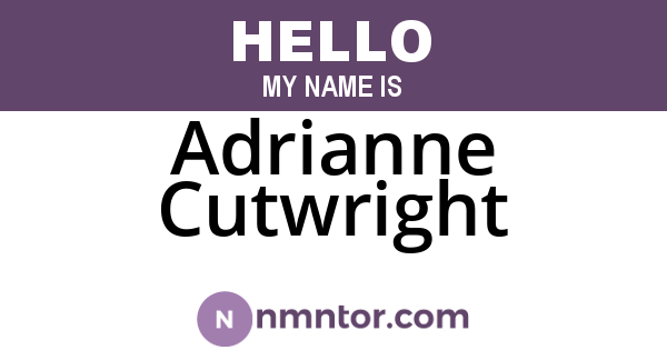 Adrianne Cutwright
