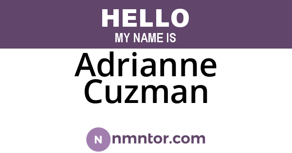 Adrianne Cuzman