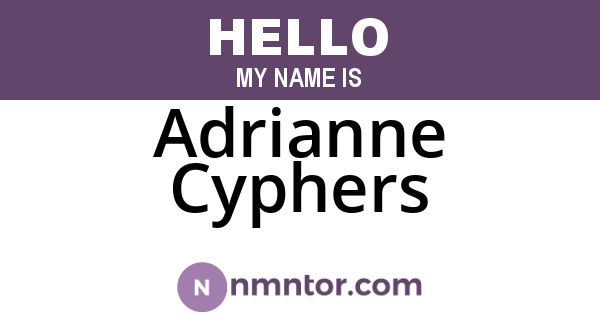 Adrianne Cyphers