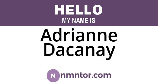 Adrianne Dacanay